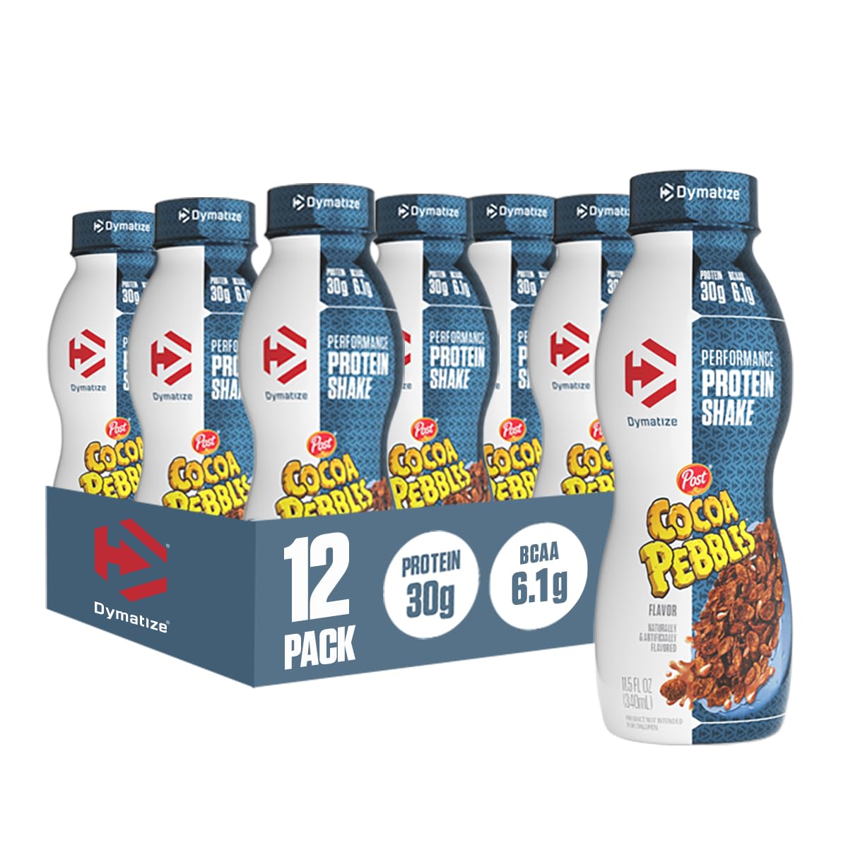 Dymatize x Baskin Robbins, Performance Protein Shake, Very Berry Strawberry, 30g Protein, 6.2g BCAA for Muscle Recovery, No Added Sugar, Low Fat, 24 Vitamins & Minerals, Gluten-Free, On-the-Go Snack, 11.5 fl oz (12 Pack)