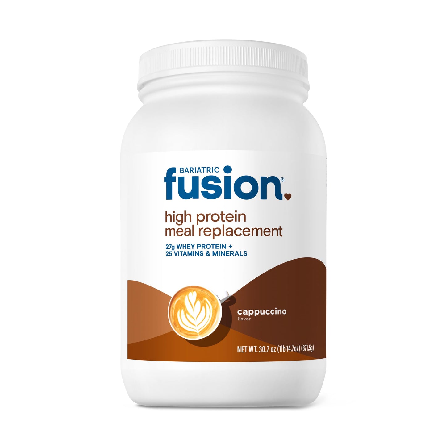 Bariatric Fusion Vanilla High Protein Meal Replacement Shake | 27g Whey Isolate Bariatric Protein Powder | Lactose Free Whey Protein Powder | Gluten and Sugar Free | 21 Servings