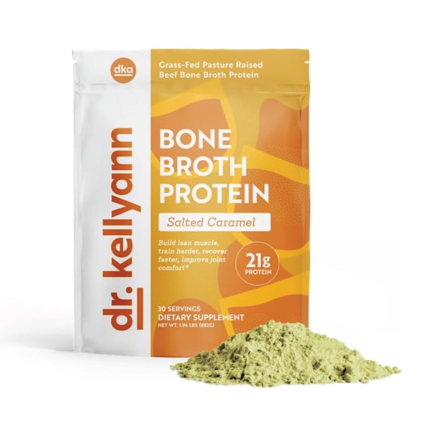 Dr. Kellyann Keto Bone Broth Protein Powder Chocolate - Protein 21g, Grass Fed Hydrolyzed Collagen - Gluten and Dairy Free, Paleo, Keto Protein Shakes (30 Servings)
