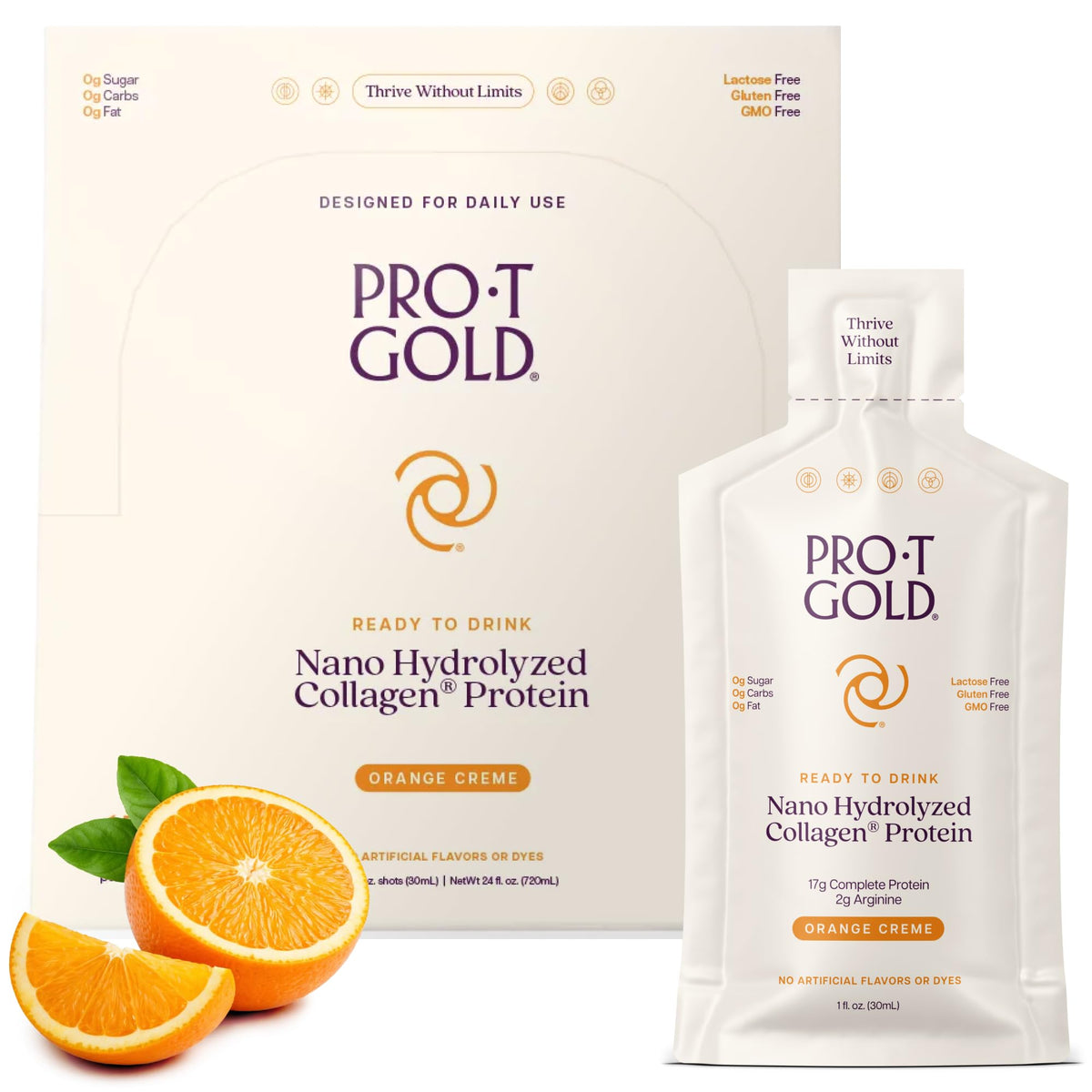 ProT Gold Liquid Collagen Protein Shot, Berry, 17g Protein, 30 fl oz