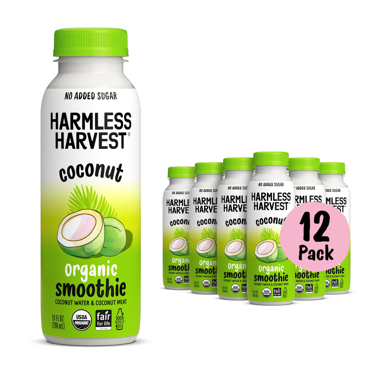 Harmless Harvest Organic Coconut Water, Original, 10 Fl Oz, 24 Pack