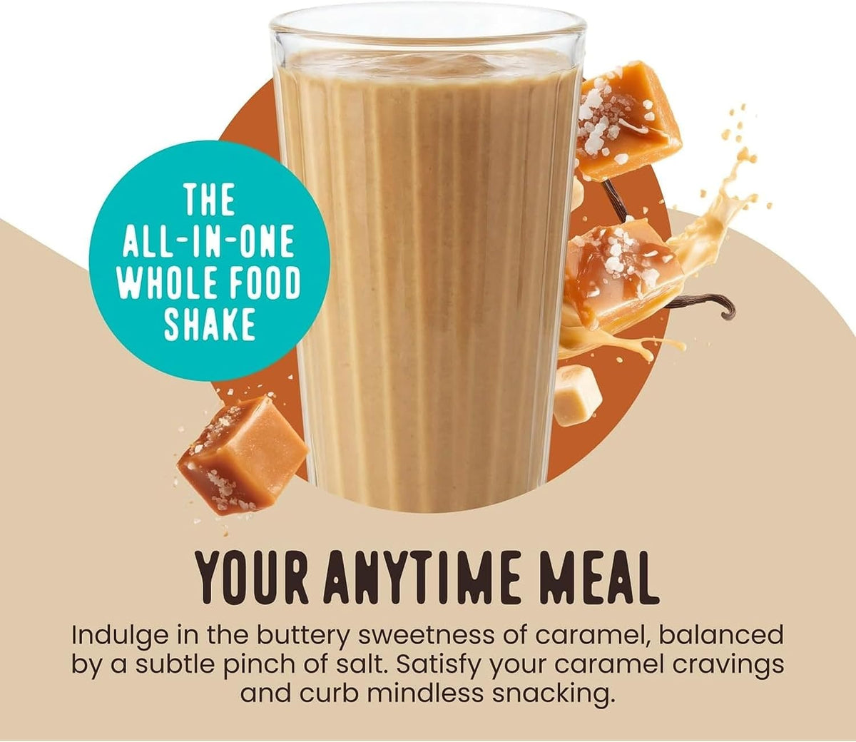 FlavCity All in One Protein Shake Powder, Salted Caramel - On the Go Meal Alternative + Collagen Peptides, Reishi & Cordyceps - Focus, Skin, Hair & Joint Support - 100% Grass Fed Whey, 20 Servings