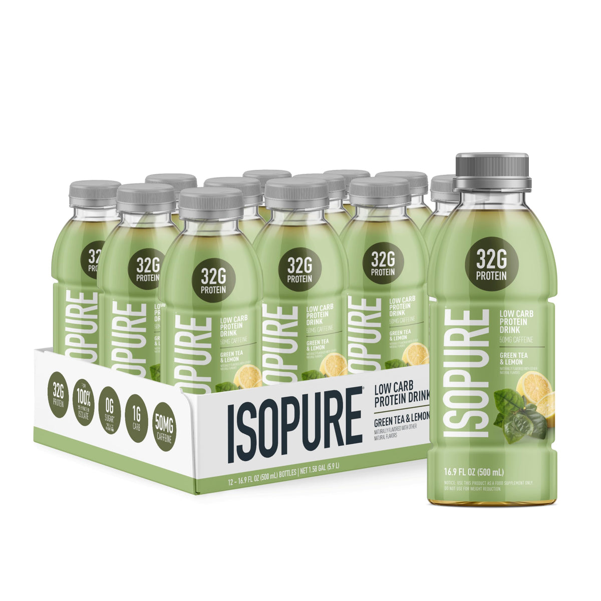 Isopure Zero Carb Clear Protein Drink, Alpine Punch 12 Count