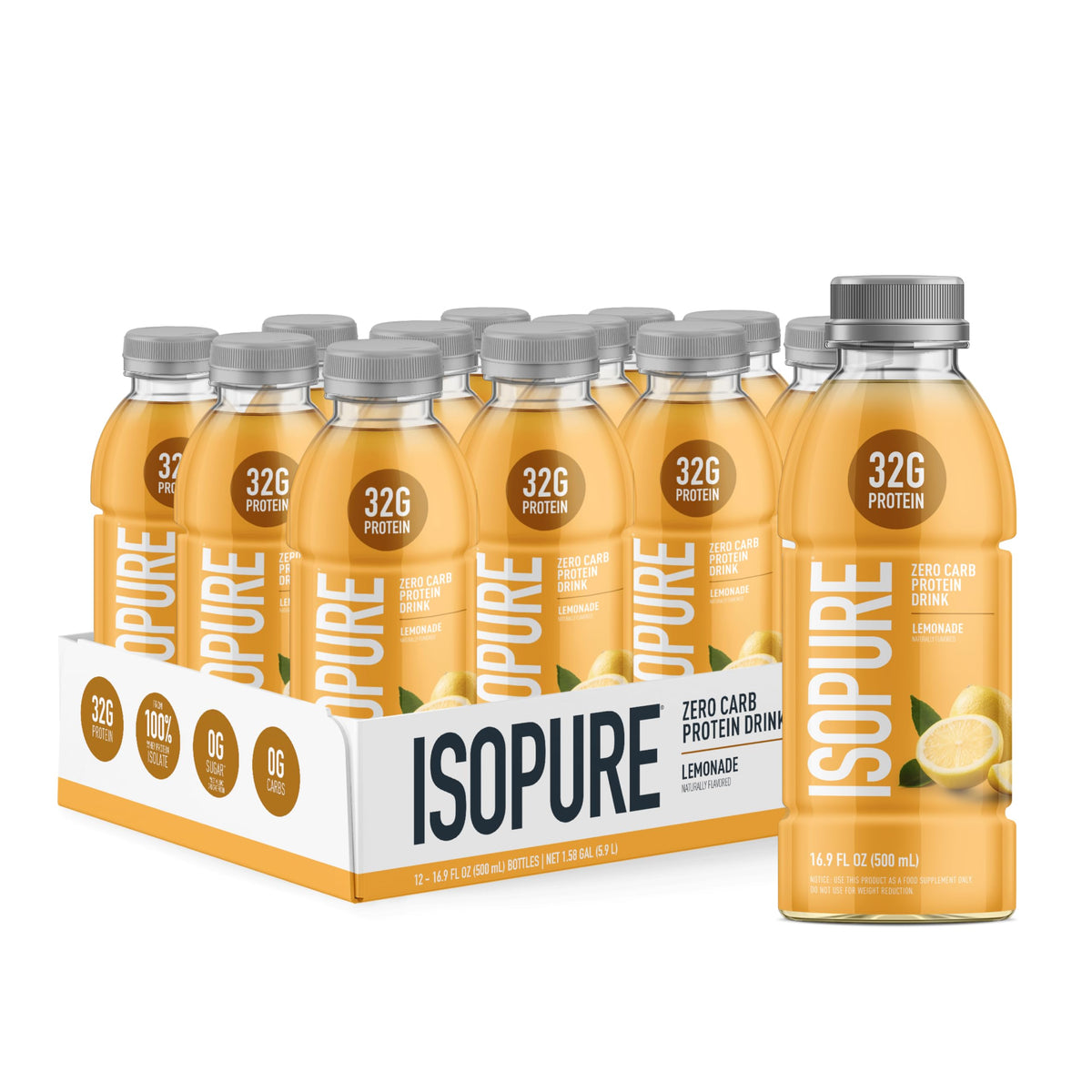 Isopure Zero Carb Clear Protein Drink, Alpine Punch 12 Count