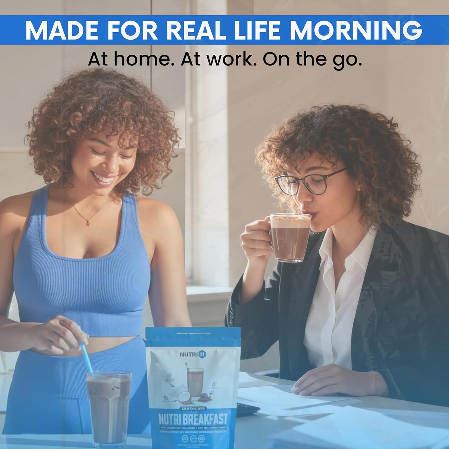 Nutri11 NutriBreakfast by Nutrillermo/Keto Protein Collagen Powder with MCT Oil/MCT Oil Powder/Keto Collagen Peptides with Grass-Fed Bovine Collagen Type I & III (15.9, Chocolate)