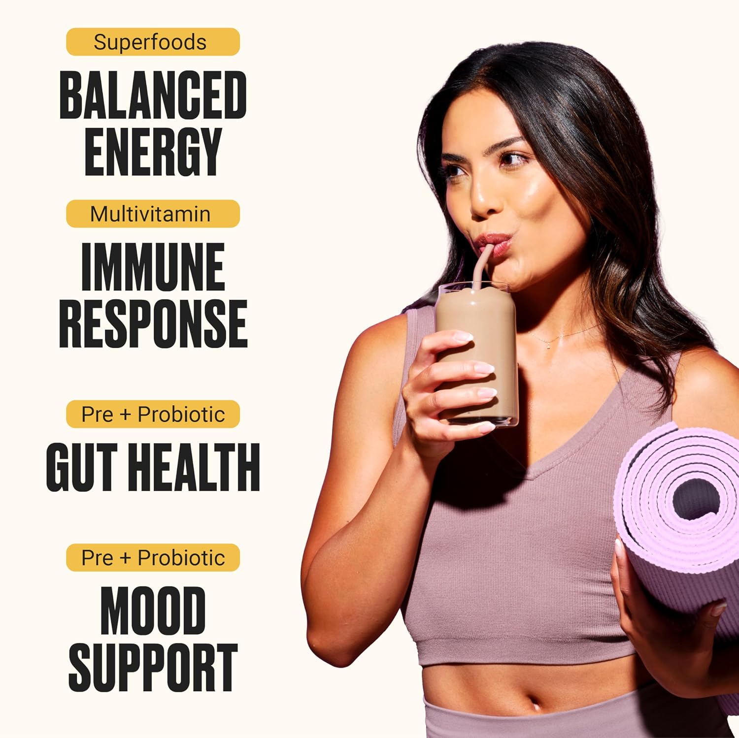 VitaHustle ONE Vegan Protein Powder, Chocolate, 15 Servings