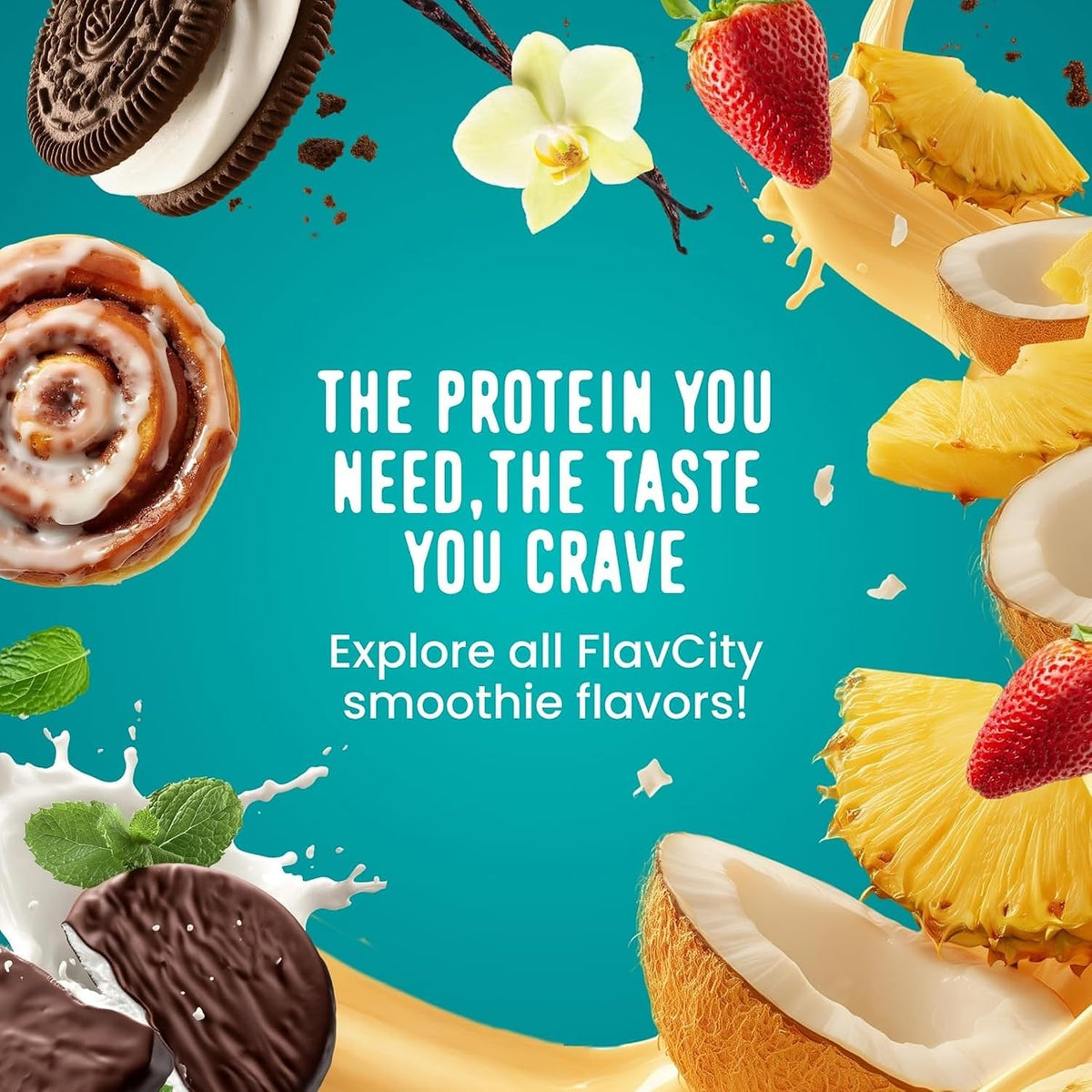 FlavCity All in One Protein Shake Powder, Salted Caramel - On the Go Meal Alternative + Collagen Peptides, Reishi & Cordyceps - Focus, Skin, Hair & Joint Support - 100% Grass Fed Whey, 20 Servings